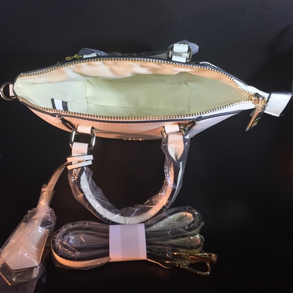 Bebe Nadia White Faux Leather Mini Satchel Handbag - Picture 8 of 8